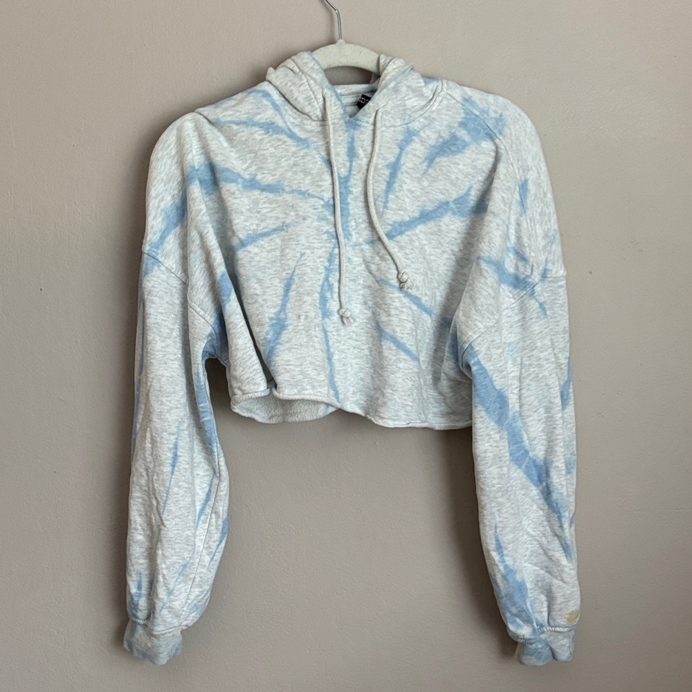 H & M- Women's Tie-Dye Cropped Hoodie size small